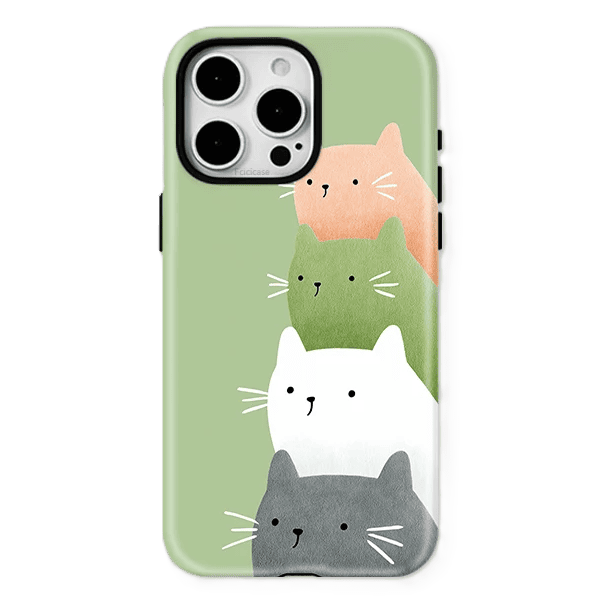 Cartoon Cats Shockproof Case iPhone 15 Pro - View 1